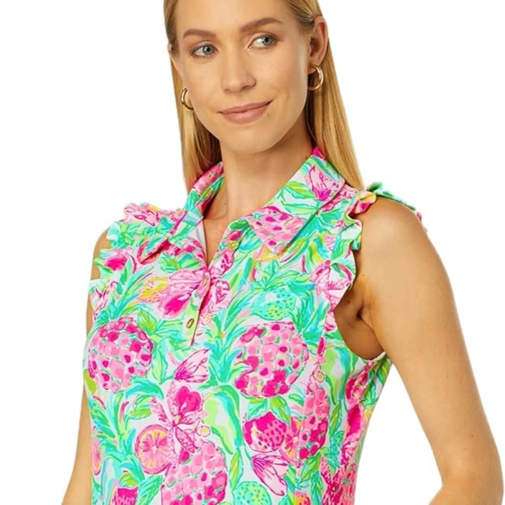 NEW! Lilly Pulitzer Silvia Mini Dress Pinky Green with Shorts Size XXS - Picture 5 of 11